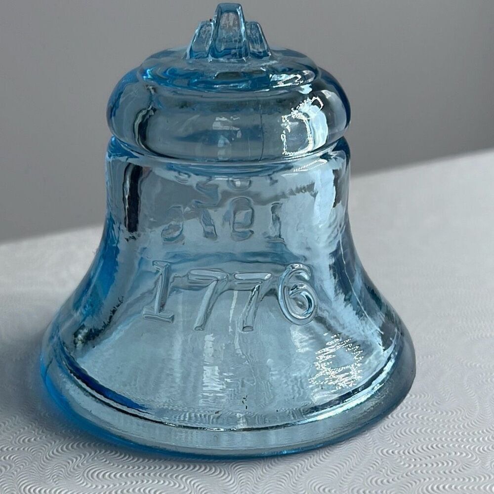 Vintage Degenhart bicentennial glass bell decor.